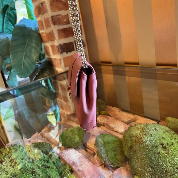 JIMMY CHOO Cinch Pink Smooth Leather Crossbody Bag - Picture 3 of 12